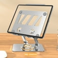 thumbnail image 1 of Giunmcul Holiday Gift Finder Carbon Steel Tablet Stand All Directional Rotation Infinite Angle Adjustment High Load Bearing Capacity Hollow Heat Dissipation Backplate Slip Proof Soft Rubber, 1 of 5