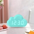 thumbnail image 1 of Giunmcul Holiday Gift Finder Creatives Alarm Clock, Four Clouds, Voice Controlled LED Clock, Bedside Snooze Small Alarm Clock, Student Calendar Night Light Electronic Clock, 1 of 5