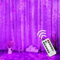Giunmcul Holiday Gift Finder Curtain Stripe Lights, 300LED 8 Modes Remote Control String Lights Decora