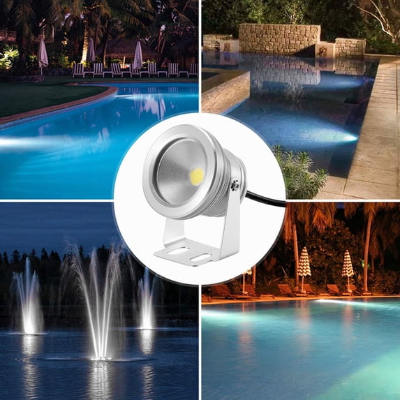 Giunmcul Holiday Gift Finder Outdoor Submersible Lights Underwater Lights Remote Control 12V LED Beads for Pond Pool Lighting White Light-Light