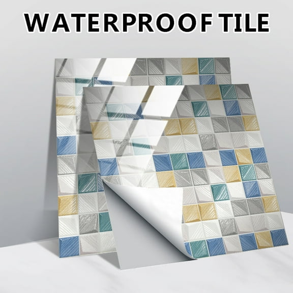 Giunmcul Holiday 10pc Crystal Tile Stickers DIY Self-Adhesive Wall Stickers