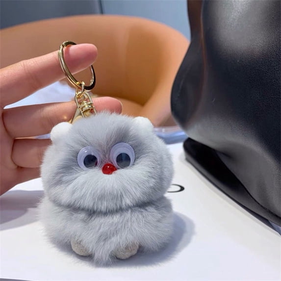Giunmcul Holiday Saving Cute Little Owl Car Keychain Pendant High Grade Plush Schoolbag Pendant Birthday Gift To Give You A Different Experience