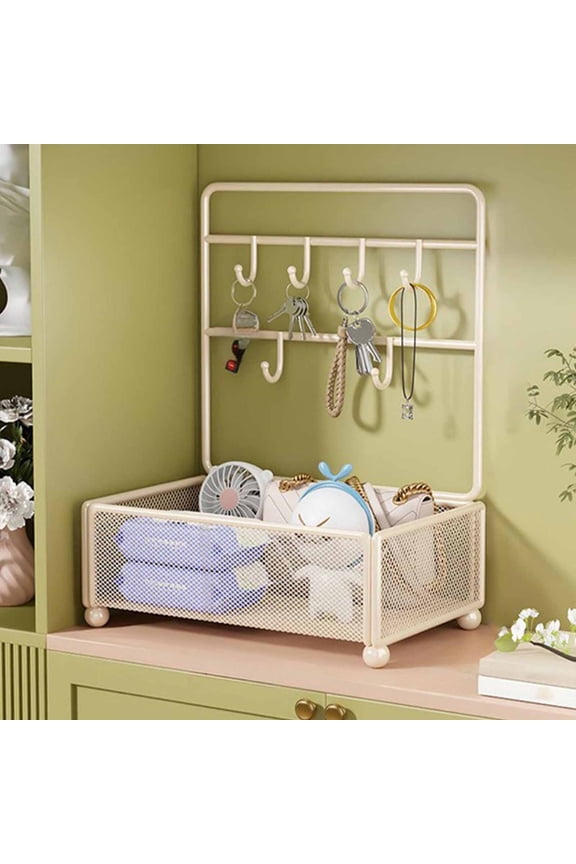 Holiday Saving Jewelry Rack Organizer Desktop Trinket Display Rack Desktop Shelf Hangable Shelf Iron Shelf