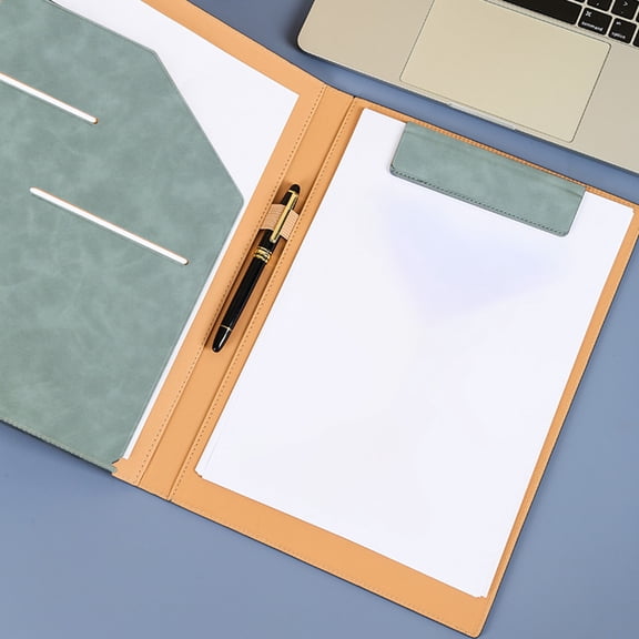 Giunmcul Holiday Saving Multi-function Business Folder Leather Manager Splint Magnet Contract Folder Business Contract Book