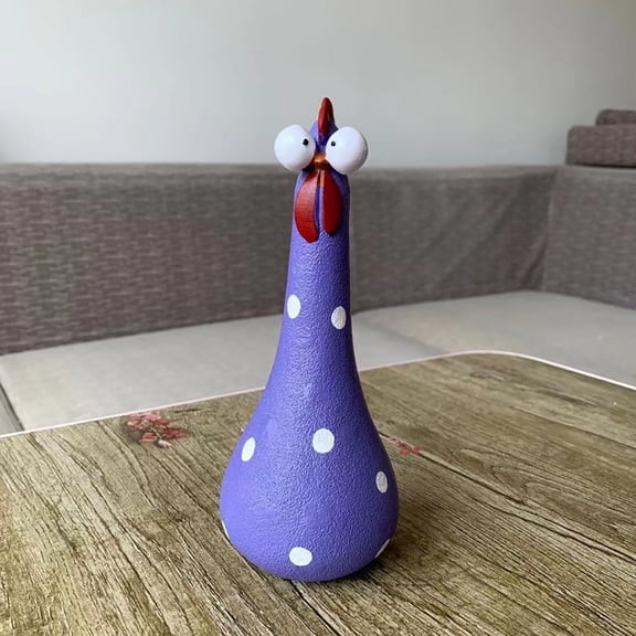 Giunmcul Holiday Silly Chicken Decor,Silly Concrete Chickens,Funny Chicken Decor Garden Sculptures Statues Farm Patio Yard Decoration