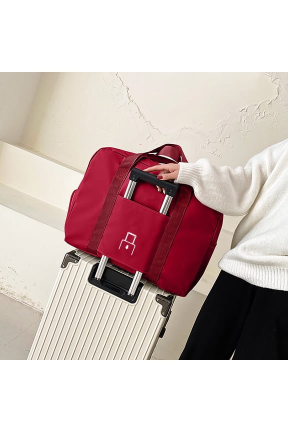 Holiday Travel Duffel Bag with Shoes Compartment Sports Gym Bag Folding Organizer Bag Sport Duffel Bag with Trolley Sleeve