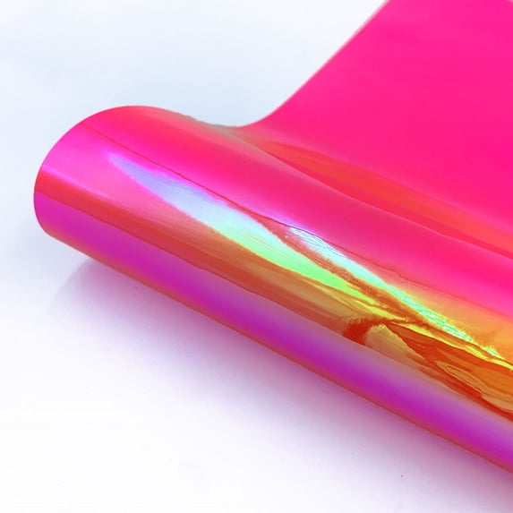 Giunmcul Holographic Color Changing Heat Transfer Vinyl 30x100 cm DIY Garment Film Easy Cut Apply Water Resistant Personalized Gifts Signs Decals Phone Laptop Labels PVC 1 Roll