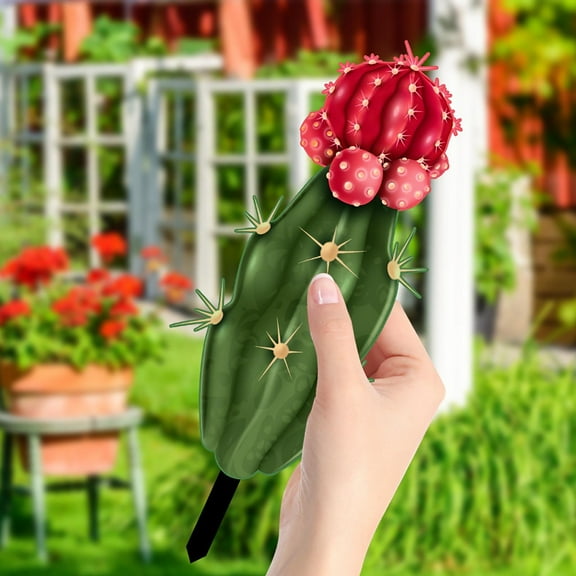 Giunmcul Home Decoration, Artificial Cactus Plant Plastic Outdoor Garden Decor Waterproof UV-Resistant for Patio Balcony