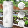 Giunmcul In-Ground Composter Bin PVC Design for Raised Garden Beds Yard Waste Composting 2 Gallons