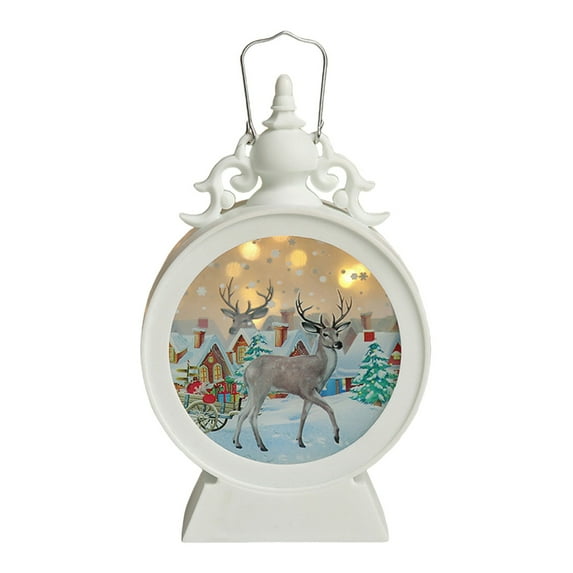 Giunmcul Indoor Decorative Christmas Lanterns Featuring Snowman Santa Claus and LED Lights Portable for Outdoor Home Room Door Holiday Year Table Decor Party