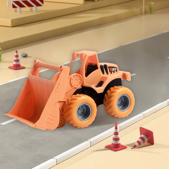 Giunmcul Inertial Plastic Construction Vehicle Toy for Kids Portable Engineering Truck Model for Pretend Play Ages 3 to 6 Durable Mini Car Gift Size 6.3 x 3.3 x 3.5 in