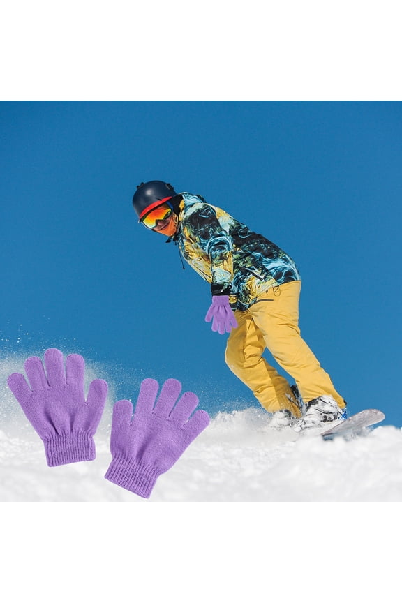 Knitted Winter Gloves Solid Color Split Finger Design Warm Stylish Comfortable Protects Hands Adjustable Fit Multiple Colors