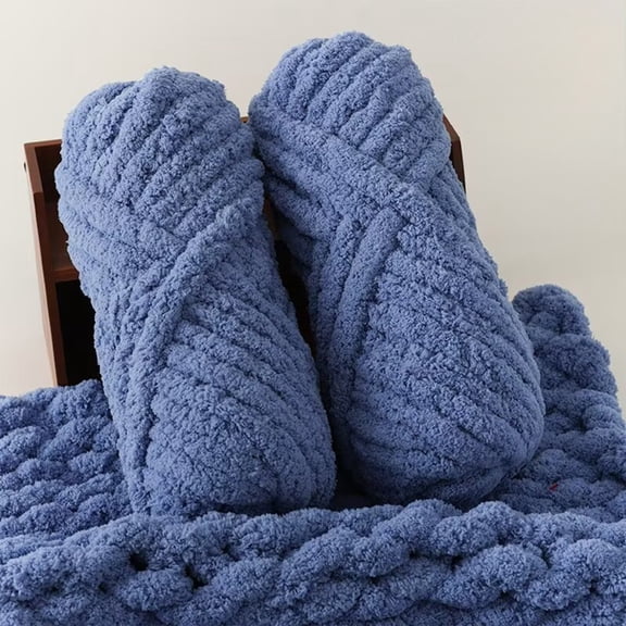 Giunmcul Knitting Yarn Roll for Slippers Scarves Soft Polyester Bright Durable Crafting Lightweight Available Pastel Multi-Color Options