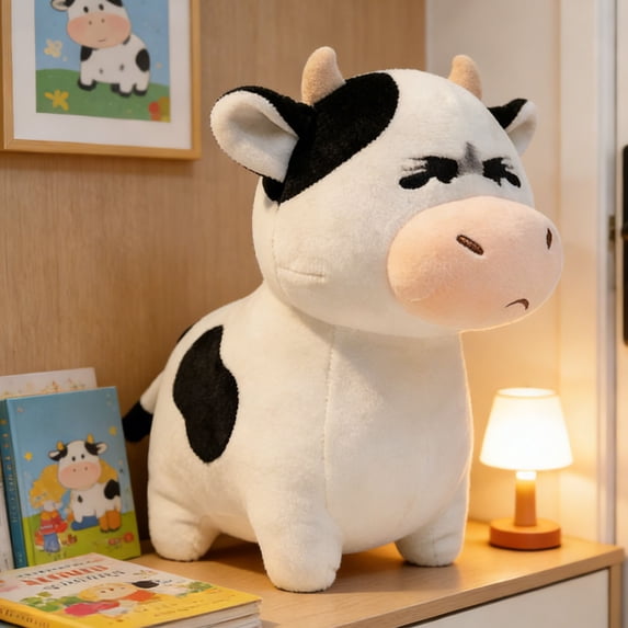 Giunmcul Little Tech Story Cow Plush Toy Audio Book Gift Preschool 2-5 Year Children Soft Stuffed Animal Cute Doll