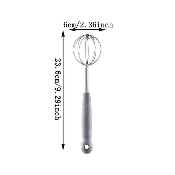 Giunmcul Manual Stainless Steel Whisk Handheld Mixer Egg Beater Cream Whipper Even Mixing Durable 3 Sizes Easy Clean 1 Piece