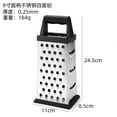 thumbnail image 1 of Giunmcul Mini Box Grater 8in Stainless Steel Cheese Garlic Nutmeg Chocolate Zester with Handle Four Sides Fine Slice Shred Grate Dishwasher Safe Compact Kitchen Tool 1pc, 1 of 3