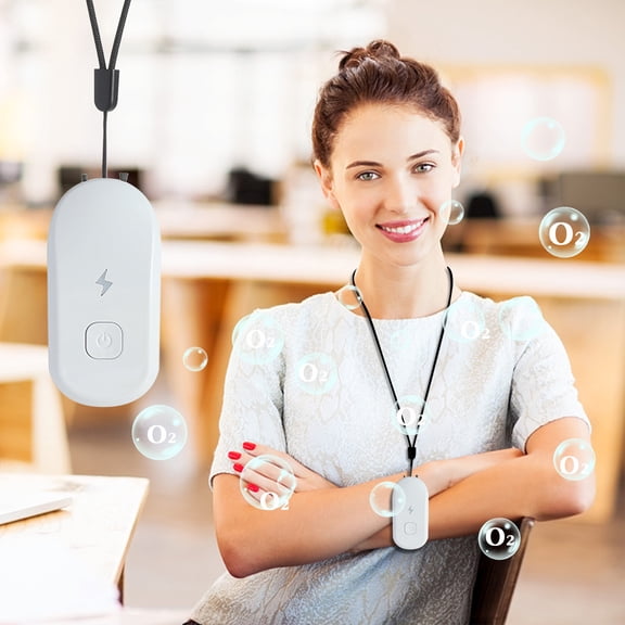 Giunmcul Mini Necklace Air Purifier UVC Sterilizer Portable Wearable Negative Ion Generator Long Battery Life Continuous 35-40 Hours