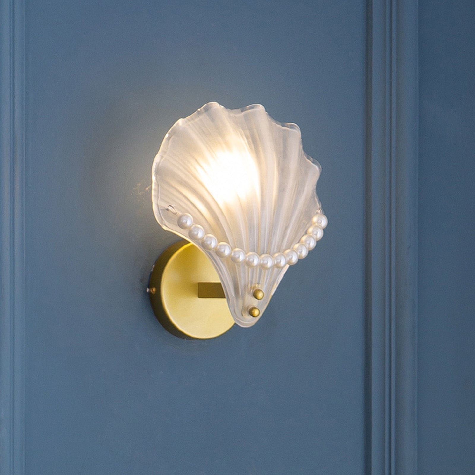 Giunmcul Modern LED Wall Sconce Gold Iron Wall Lamp Warm Light Vanity Mirror Light for Bathroom Corridor Bedroom Living Room Hotel Entry Hardwired 1 Pack 9.1x7.9in
