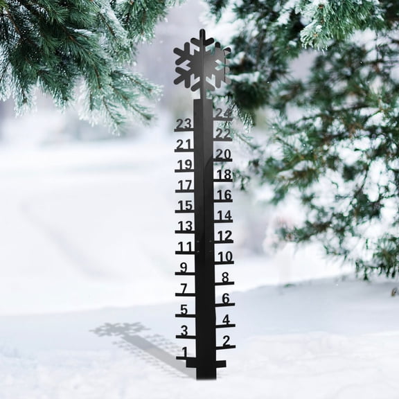 Giunmcul My Order 24 Inch Snow Meter Hand Made Metal Outdoor Garden Snow Meter Garden Decoration