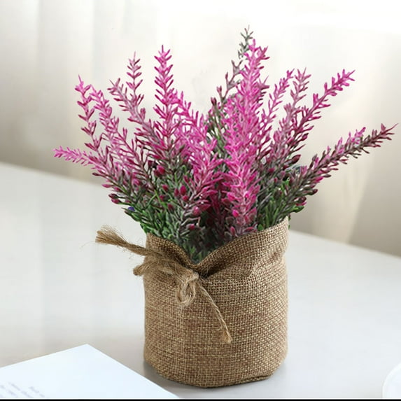 Giunmcul My Order Artificial Plant In Pots Mini Potted Flowers Plant In Cloth for Home Decor Party Wedding Garden Table Office Patio Decoration