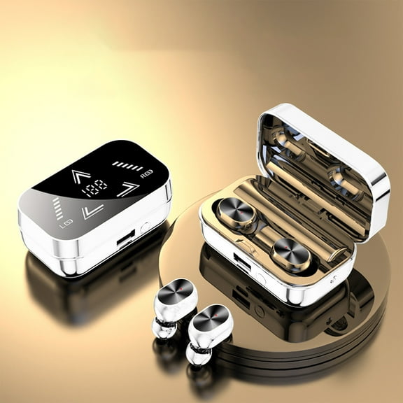 Giunmcul My Order Digital Power Display Bluetooth Headset Mini Private Mode True Wireless 5.2 Binaural In-ear Sports Noise Cancellation