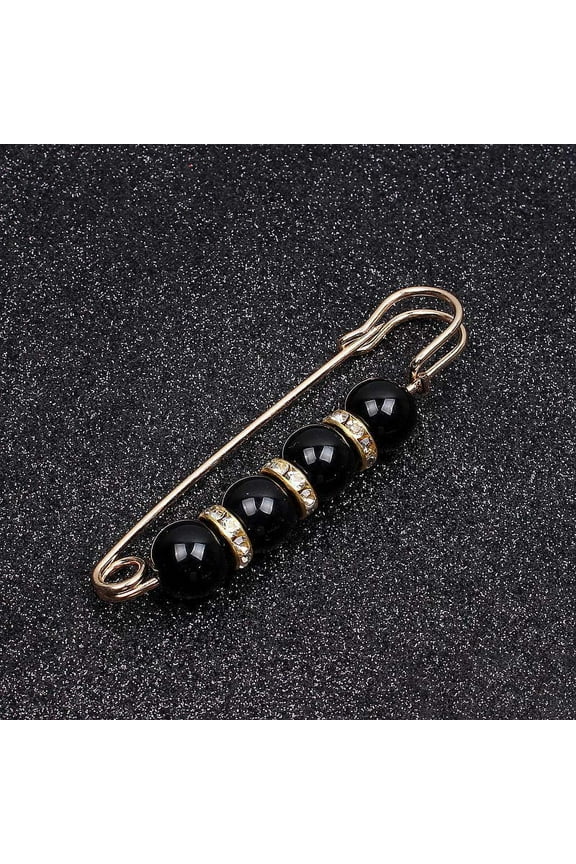 My Order Fancy Rhinestone Pearl Pin Brooch, Faux Pearl Brooch Tightening Belt Sweater Shawl Pin, Elegant Women's Clothing Accessories