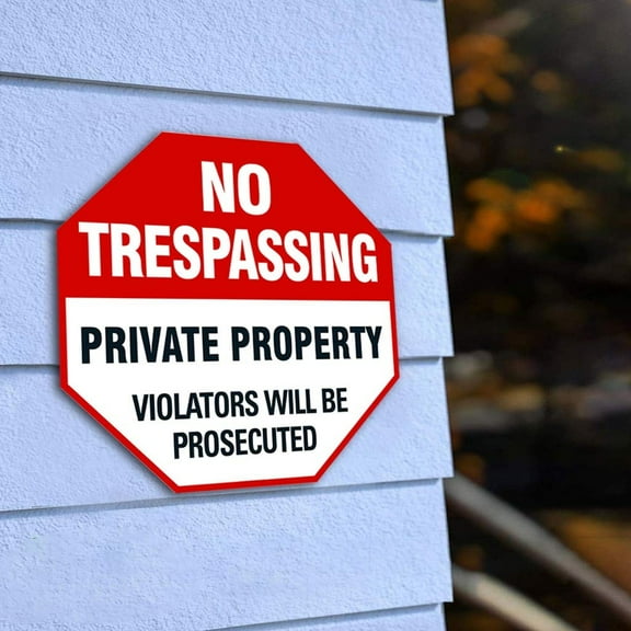 Giunmcul My Order NO TRESPASSING Flag Metal Sign Poster Yard Signs Plaque Bar Club Garage