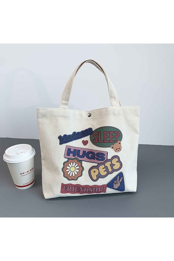 My Order New Portable Rice Bag Literary Cute Out Commuting Handbag Lunch Box Bag