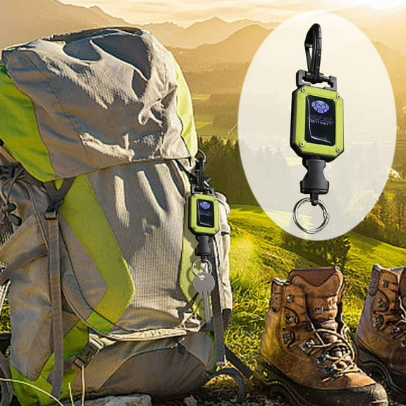 Giunmcul My Order Outdoor Easy To Pull Buckle Elastic Rope Extension Line Easy To Pull Key Chain Retractable Key Chain