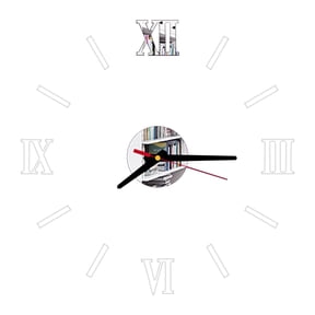 Giunmcul My Order Roman Digital Wall Clock Personality Silent Diy Acrylic Wall Sticker Decorative Wall Clock