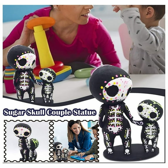 Giunmcul My Order Skull Coulp Figurine Statues Table Decor Hand Crafts Resin Ornament