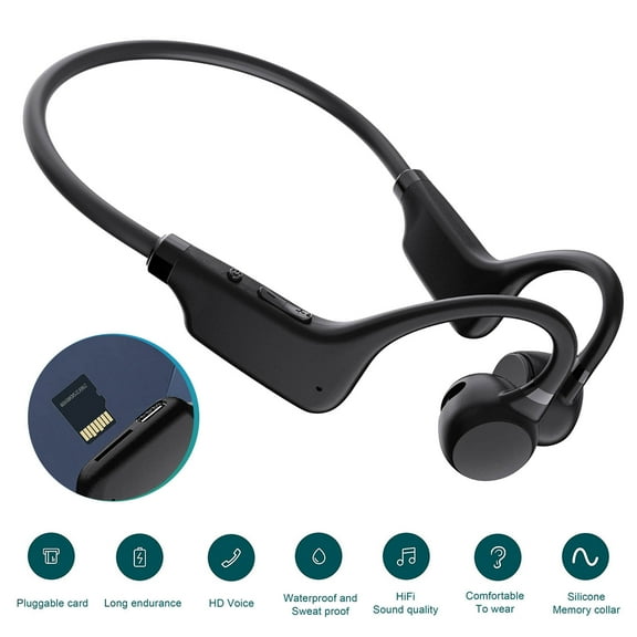 Giunmcul My Order Wireless Bluetooth Headphones Outdoor Stereo Earbuds Bone-Conduction Earphone Sports Headset Microphone