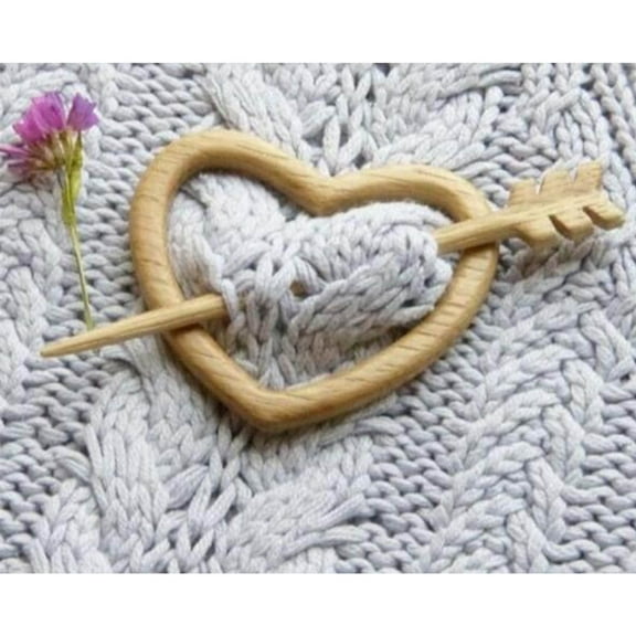 Giunmcul My Order Wooden Brooch Pin with Cute Image Design Brooch, Sweater Clip, Vintage Shawl Pin Natural Wooden Brooch Pin