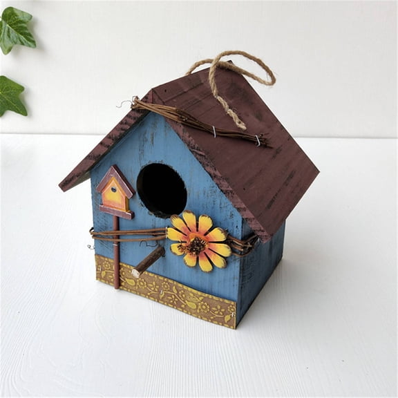 Giunmcul My Order Wooden House Nesting Box Hanging Nests Home Garden Decoration