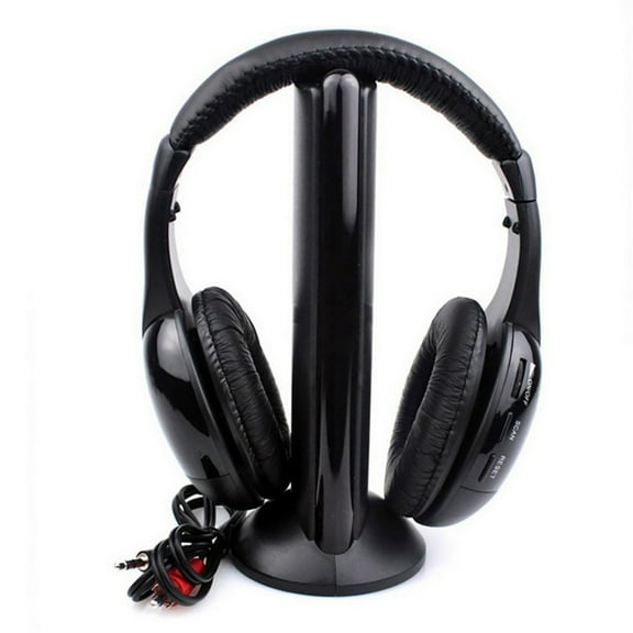 Giunmcul Online Shopping 5in1 Hi-Fi Wireless Headphones Earphone Headset for PC Laptop TV FM Radio MP3