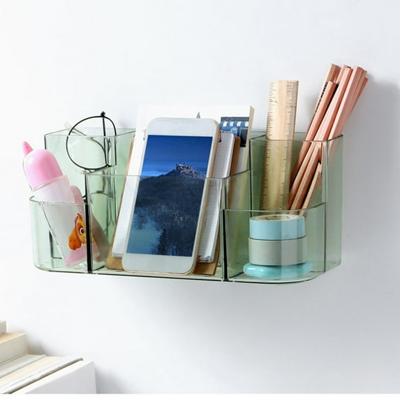 Giunmcul Online Shopping Cosmetic Storage Box Wall-mounted Shelves Home Washstand Lipstick Organising Plastic Box