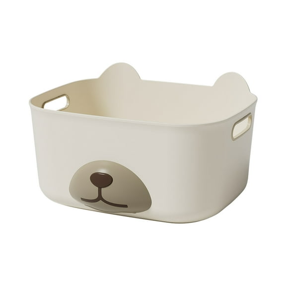 Giunmcul Online Shopping Cute Bear Desktop Storage Box Multi-functional Stationery Sundry Plastic Storage Box Office Books Storage Box