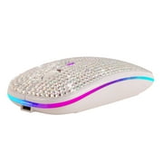 Giunmcul Online Shopping Dazzling Rechargeable 2.4GHz Thin Wireless Mouse Covered Wwith Crystal