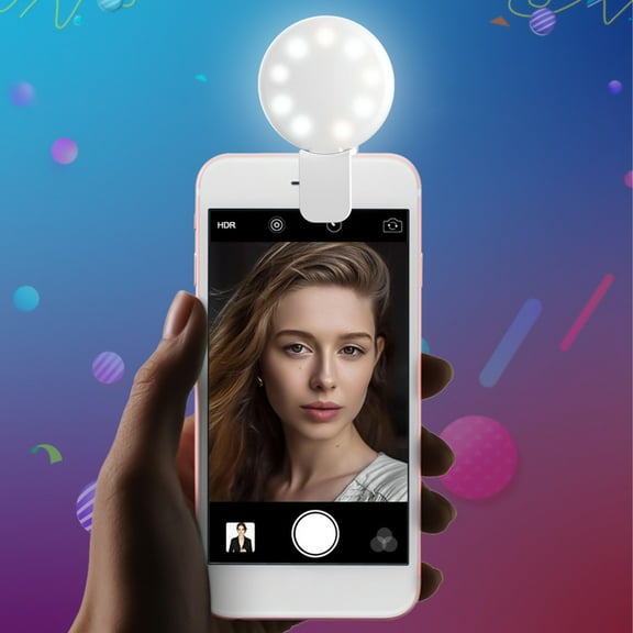 Giunmcul Online Shopping Selfie for Phone with 3 Temperatures LED Cell Phone Laptop Photography Lighting Clip Rechargeable