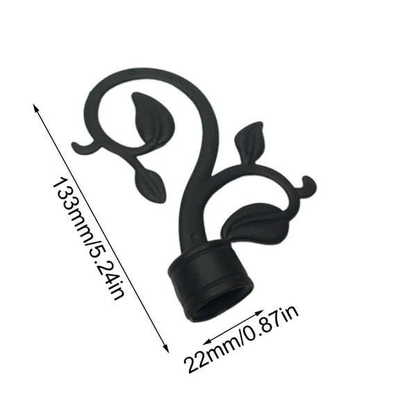 Giunmcul Online Shopping Set Of 2 Sleek Curtain Rod Finials 28mm Diameter Leaf