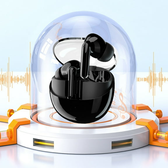 Giunmcul Online Shopping Wireless Bluetooth Headphones with Charging Case,Fingerprint Control and Immersive Sound Effect Smart Noise Reduction Sweat Proof Earphones