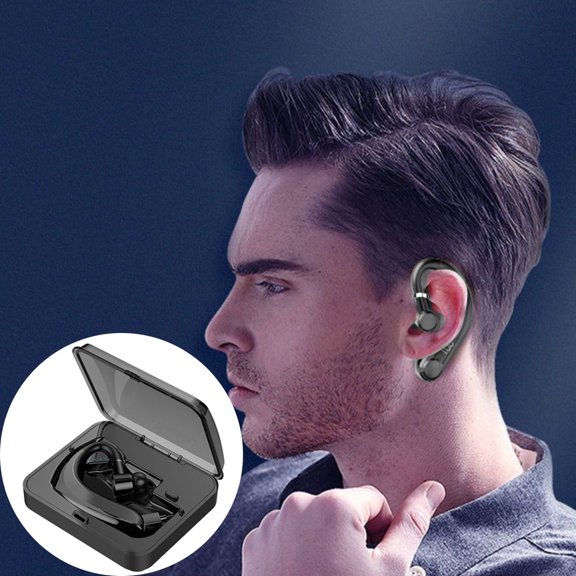Giunmcul My Order Wireless Bluetooth Earbuds Monaural Hanging Ear Type Bluetooth 5.0 Business Make and Receive A Phone Call IPX6 Suitable for Sports Running