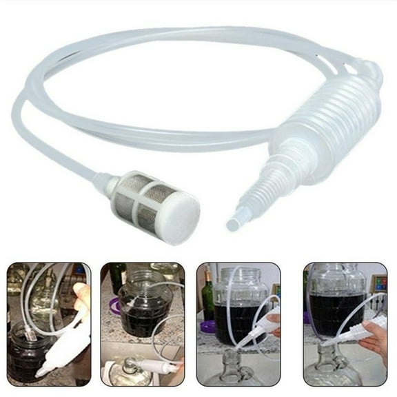 Giunmcul Portable Manual Siphon Pump for Liquid Transfer Inflatable Pump 2 m Hose Multipurpose 1pc