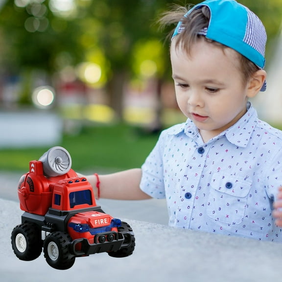 Giunmcul Press and Go Bulldozer Toy Construction Vehicle Inertial Push Car with Movable Arms No Batteries 10cm for Kids Age 4 Plus Gift
