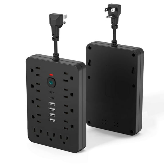 Giunmcul Reduced Price 14-in-1 Multi-Function Power Board with and Surge Protection Comes with 8 Power Outlets 4 USB and 2 Type-C Power Outlets for Office Home and Travel