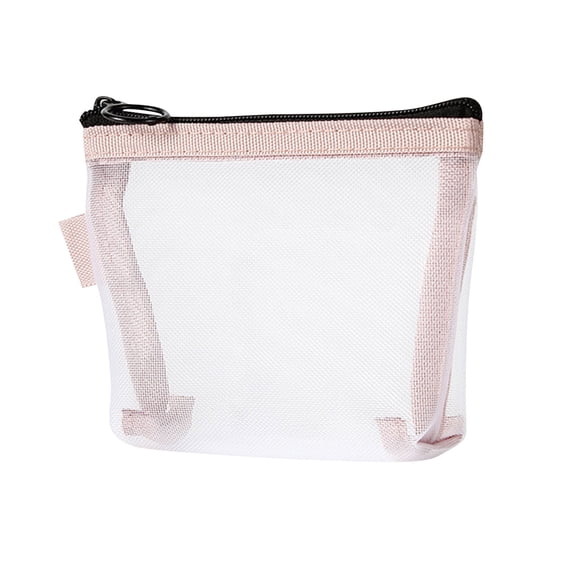 Giunmcul Reduced Price Cosmetic Mesh Storage Bag Portable Travel Compact Lipstick Storage Bag Key Card Zipper Bag