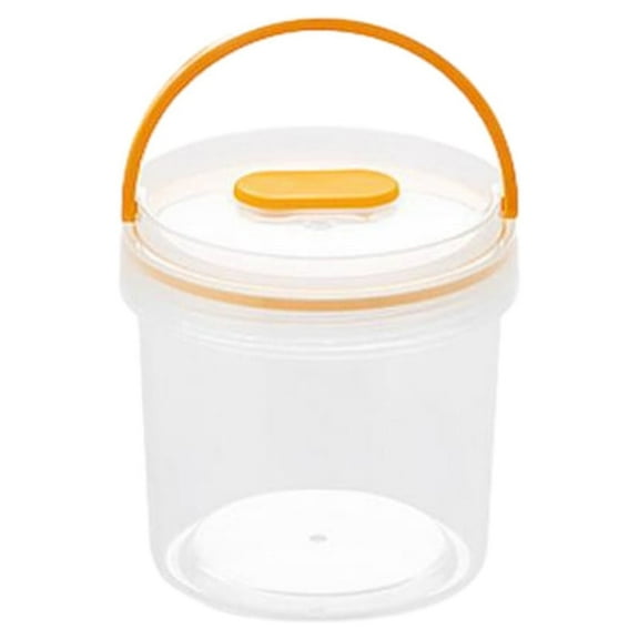 Giunmcul Reduced Price Portable Snack Fruit Bento Box, Multifunctional Round Refrigerator Sealed Fresh-keeping Box, Transparent Portable Plastic Storage Box, Outdoor Picnic Storage