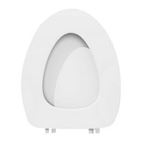 Giunmcul Soft Vinyl Toilet Seat with Comfort Foam Cushioning Elongated Standard Size Easy Install