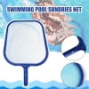 Giunmcul Swimming Pool Leaf Skimmer Net, Fine Mesh Pool Cleaning Net with Strong Frame, Handheld Pool Skimmer for Leaves and Debris, Pond and Hot Tub Cleaner