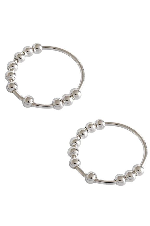 Tax Free Weekend Anxiety Fidget Women Rings with Beads Stress Relief Spinn